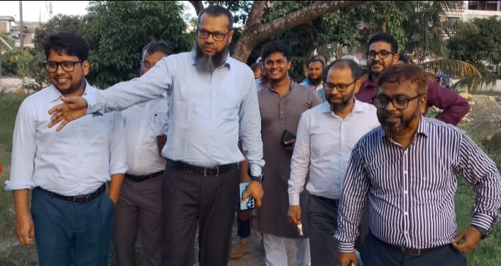 পবিপ্রবির বিভিন্ন উন্নয়নমূলক কার্যক্রম পরিদর্শন করেন ভিসি, প্রো-ভিসি ও ট্রেজারার।